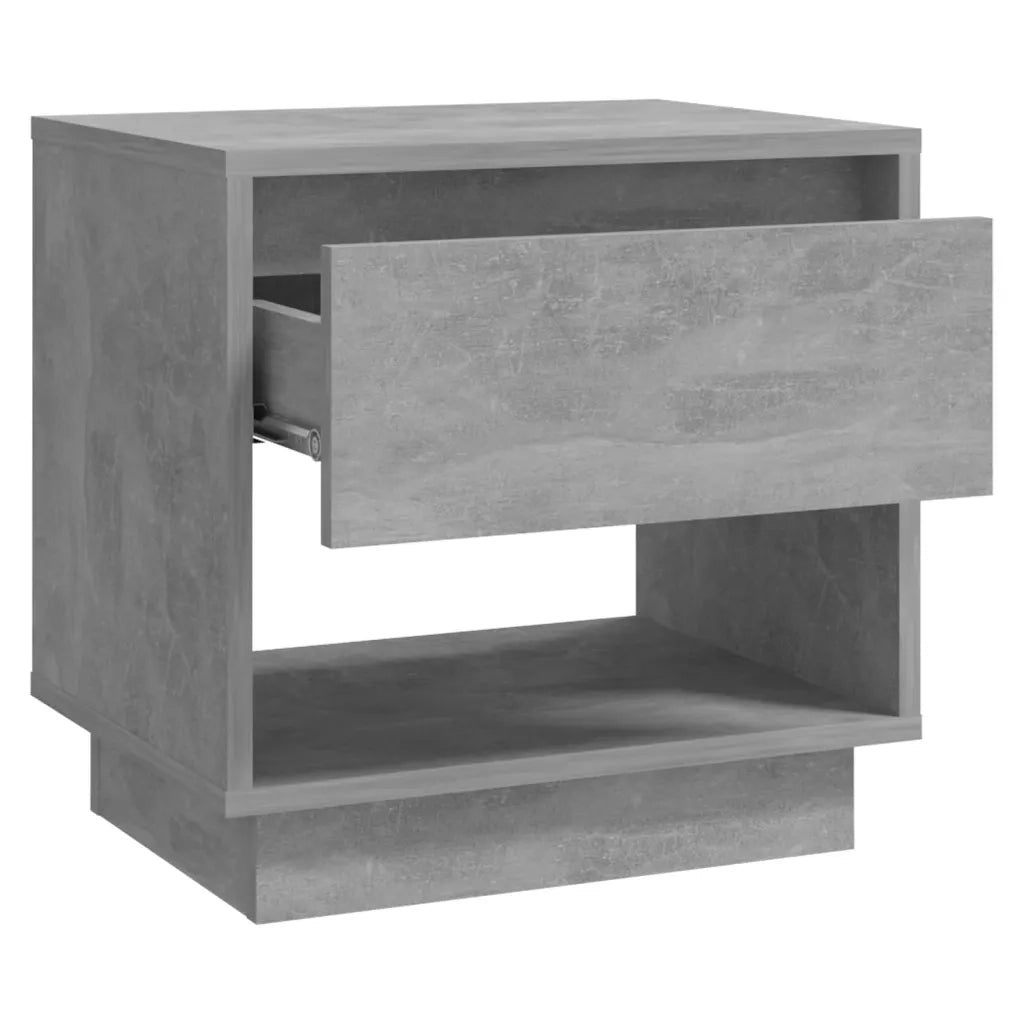 Comodino Grigio Cemento 45x34x44 cm in Truciolato cod mxl 30335