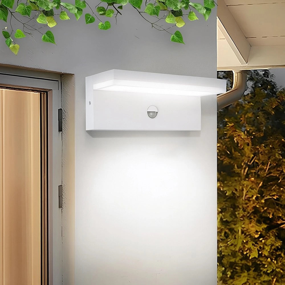 Trade Shop - Applique Per Esterno 10 W Con Sensore Pir Di Movimento Tecnologia Cct Ip54 Ss-esa-013c - Bianco