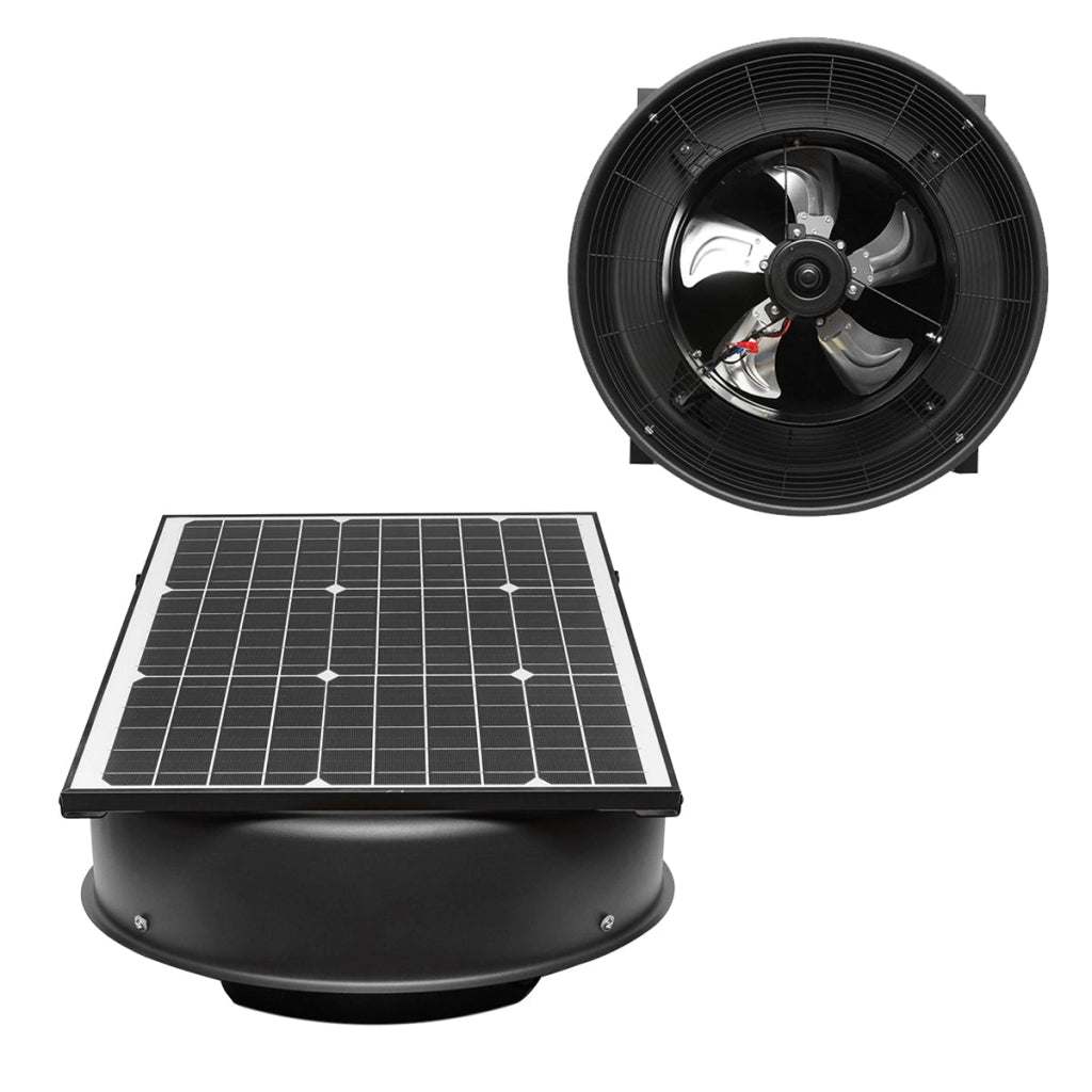 Ventilatore assiale da soffitto 300mm con pannello solare 2100m3/h Breckner Germany