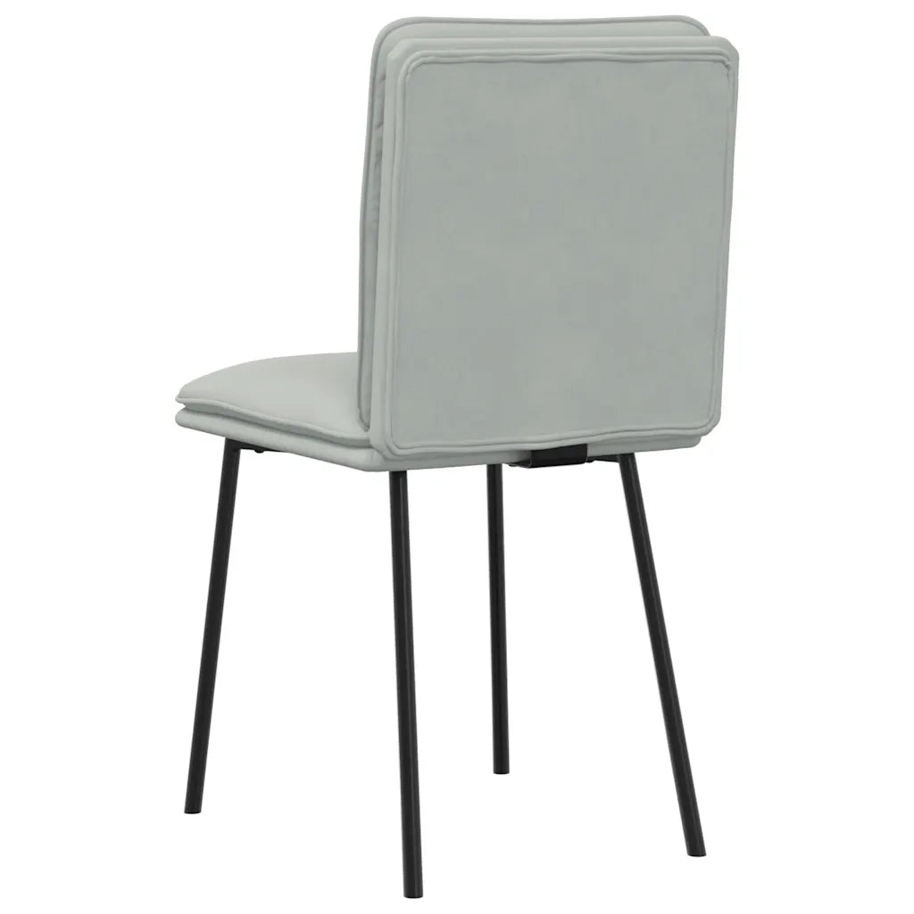 vidaXL Sedie da Pranzo 6 pz Grigio Chiaro in Velluto