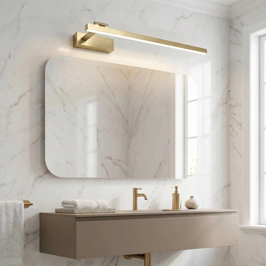 Applique Da Bagno Led Swe032-1w 60cm Brush Gold