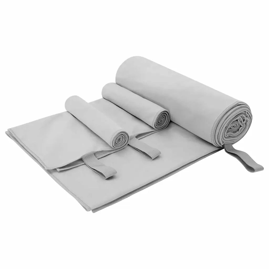 Set di Asciugamani Sportivi 3 pcs Grigio 42011501