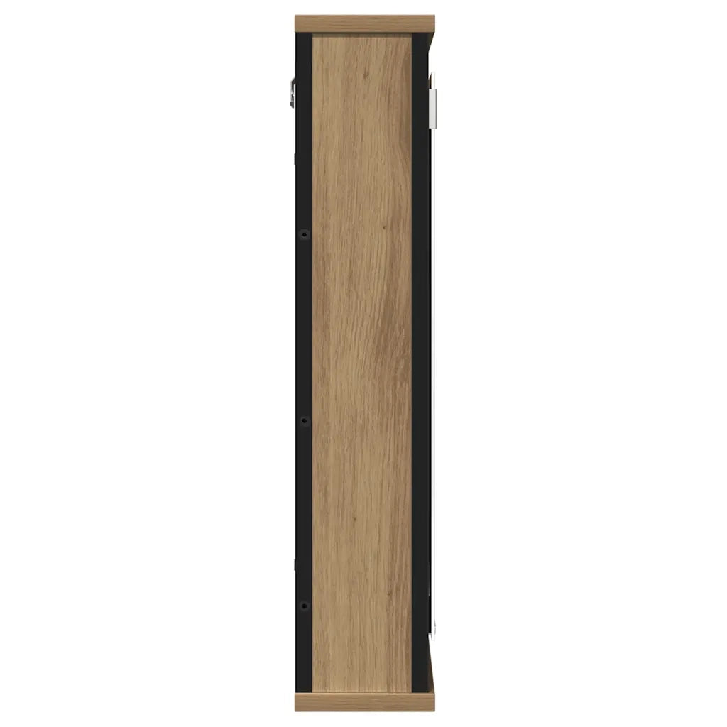 vidaXL Mobile Bagno Specchio Rovere Artigianale 42x12x60 cm Truciolato