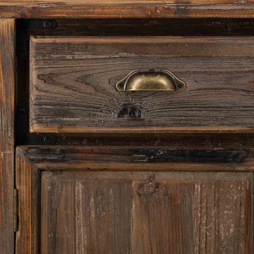 Credenza in legno con 2 ante e 2 cassetti 90x40x85h cm