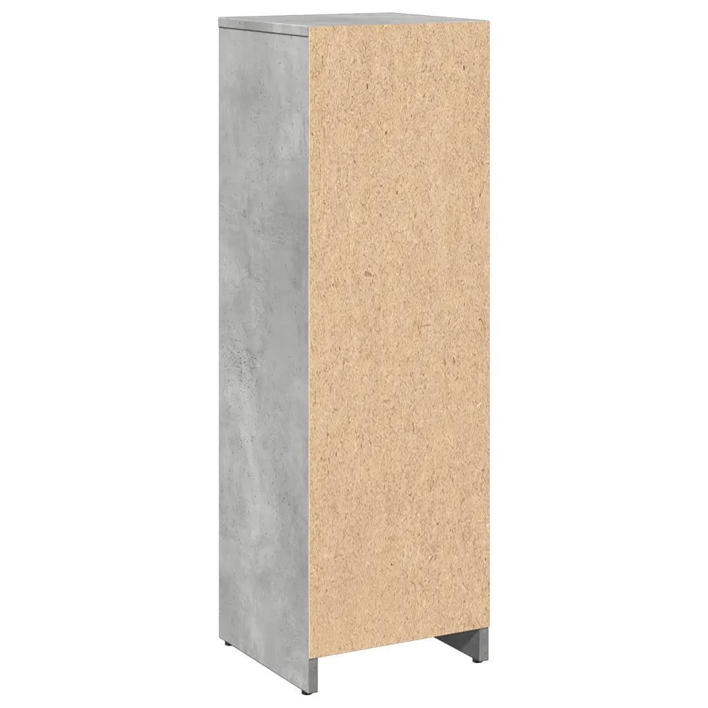 Mobile da Bagno Grigio Cemento 30x30x95 cm in Legno Multistrato