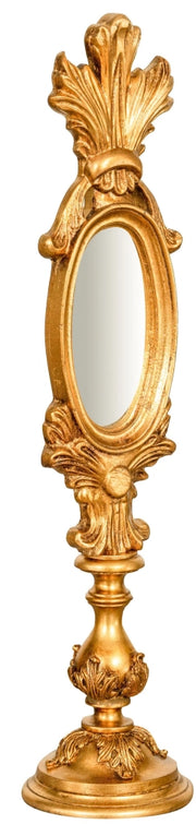 Biscottini SPECCHIERA DA APPOGGIO IN LEGNO FINITURA FOGLIA ORO ANTICATO MADE IN ITALY