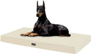 Letto per cani ortopedico, 10 cm di spessore, cuscino per cani per grandi cani, coperta per cani rimovibile e lavabile, fondo antiscivolo, rivestimento impermeabile, 120 cm, beige