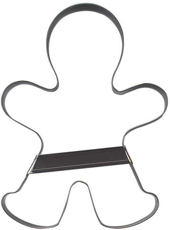 Peperkoekmannetje in forma di biscotto, Acciaio inossidabile, Argento, 20,5 cm