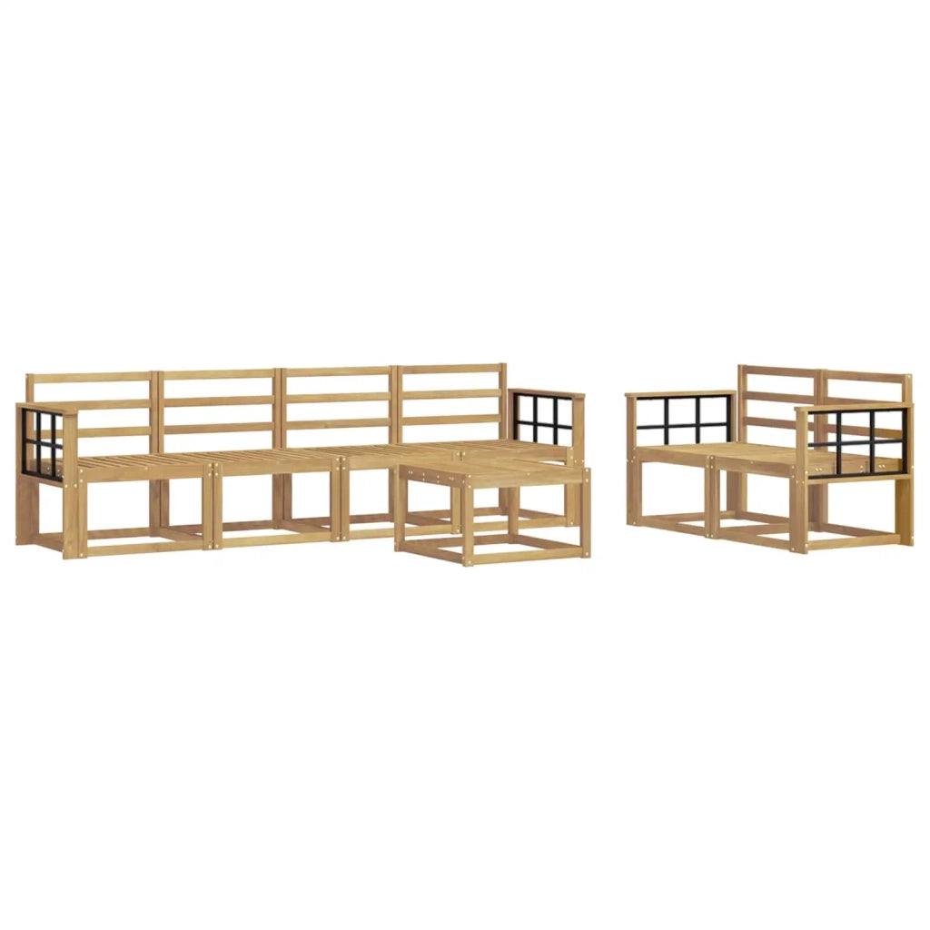 Set di divani da esterno 7 pcs Bianco 59 x 59 x 37 cm 3387288
