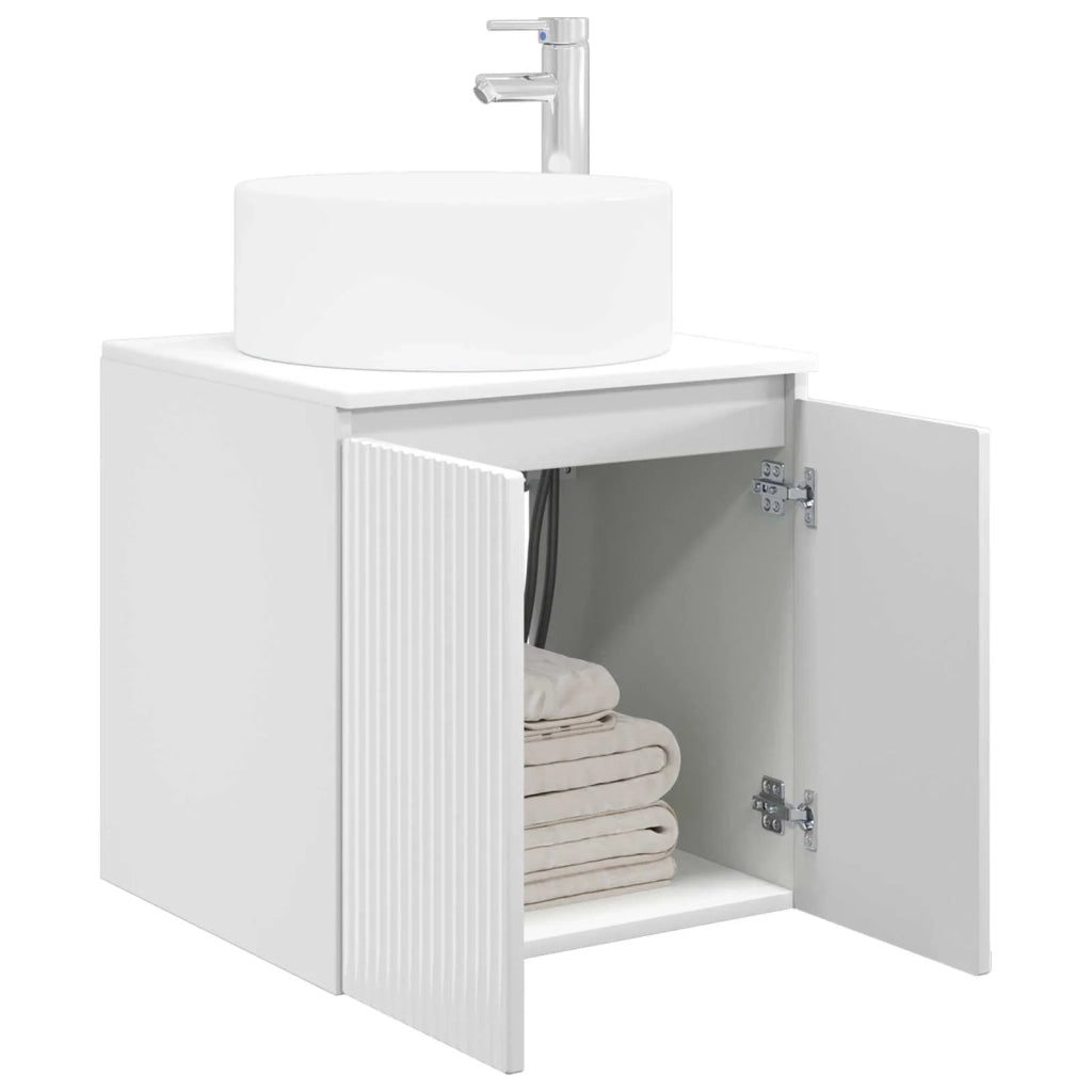 Mobile lavabo da parete Bianco Lucido 49,5 x 44,5 x 65,5 cm 890466