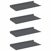 4 pz Mensola | Ripiano | Scaffale sospesa Antracite 40 x 18 x 2,5 cm Acciaio