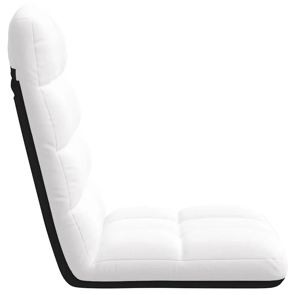 vidaXL Sedia da Terra Pieghevole Bianco 71x51x62 cm in Tessuto