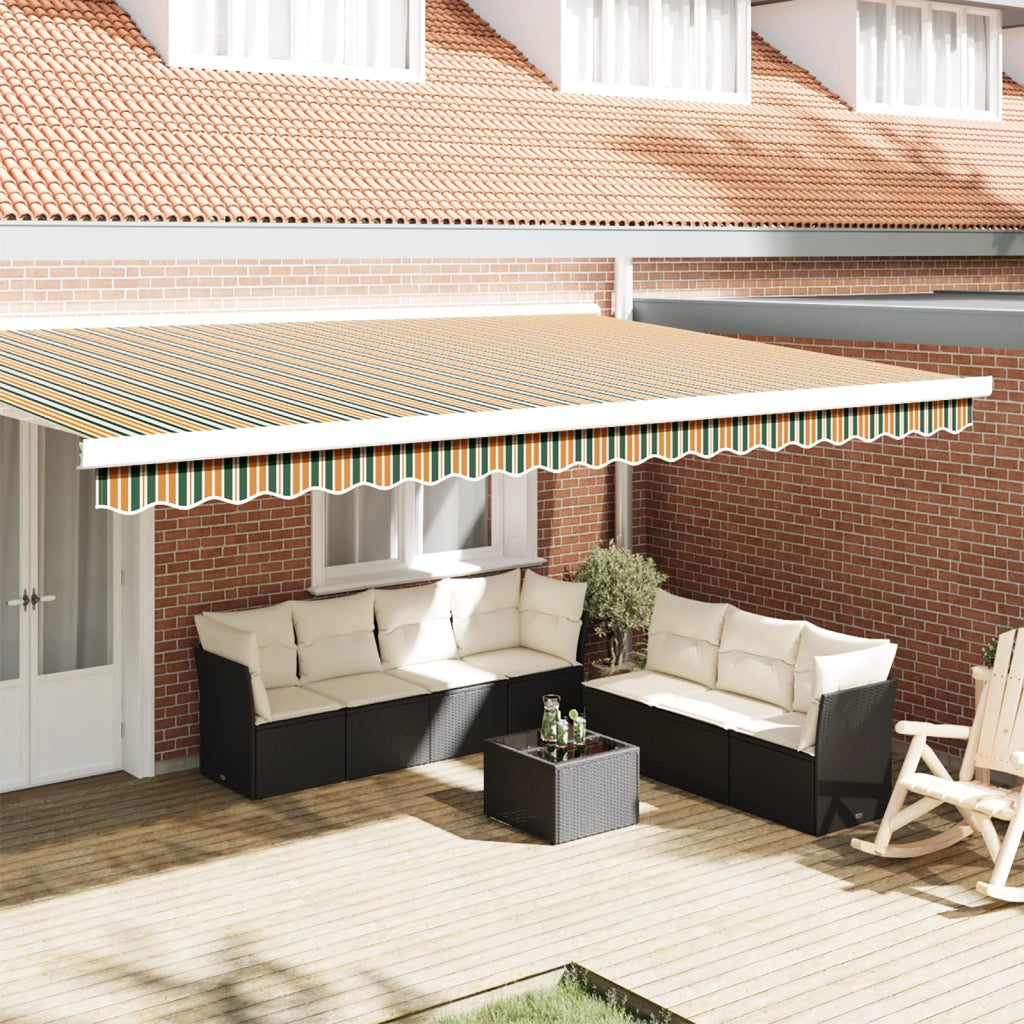 Tenda Valance per telaio da 5 m Verde e Giallo 4.8 x 0.2 m