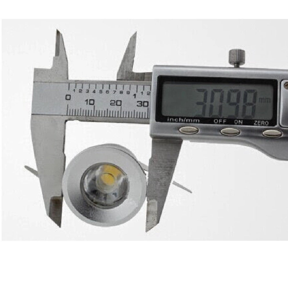 Trade Shop - Faretto Ad Incasso Segnapasso A Led 1w 220v Luce Fredda Calda Punto Luce Scale -