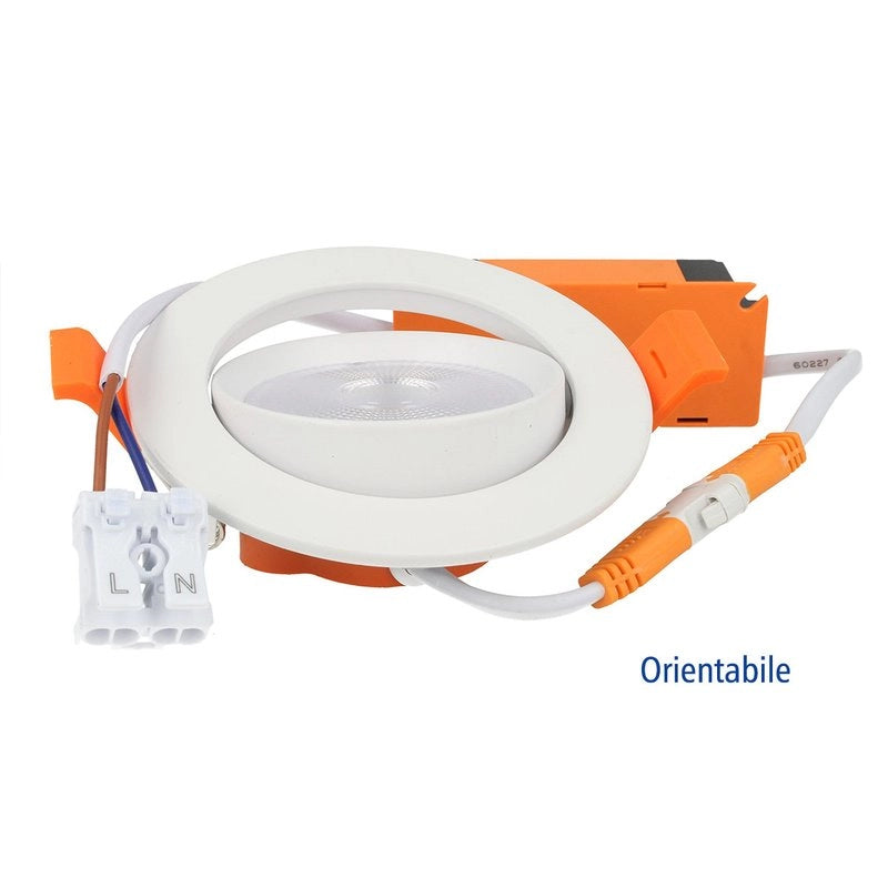 Faretto Led Da Incasso Orientabile 10W Cob Freddo 6400K Diametro 95mm Foro 80mm Chip Samsung SKU-21841