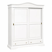 Armadio 2 porte scorrevoli classico legno bianco 180x67x225h (1398) - Mobili 2G