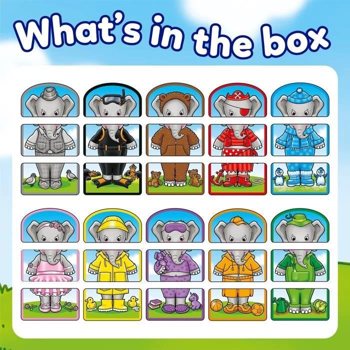 Gli abiti dell'elefantessa Nelly - Gioco di abbinamento colori - FRUTTETO