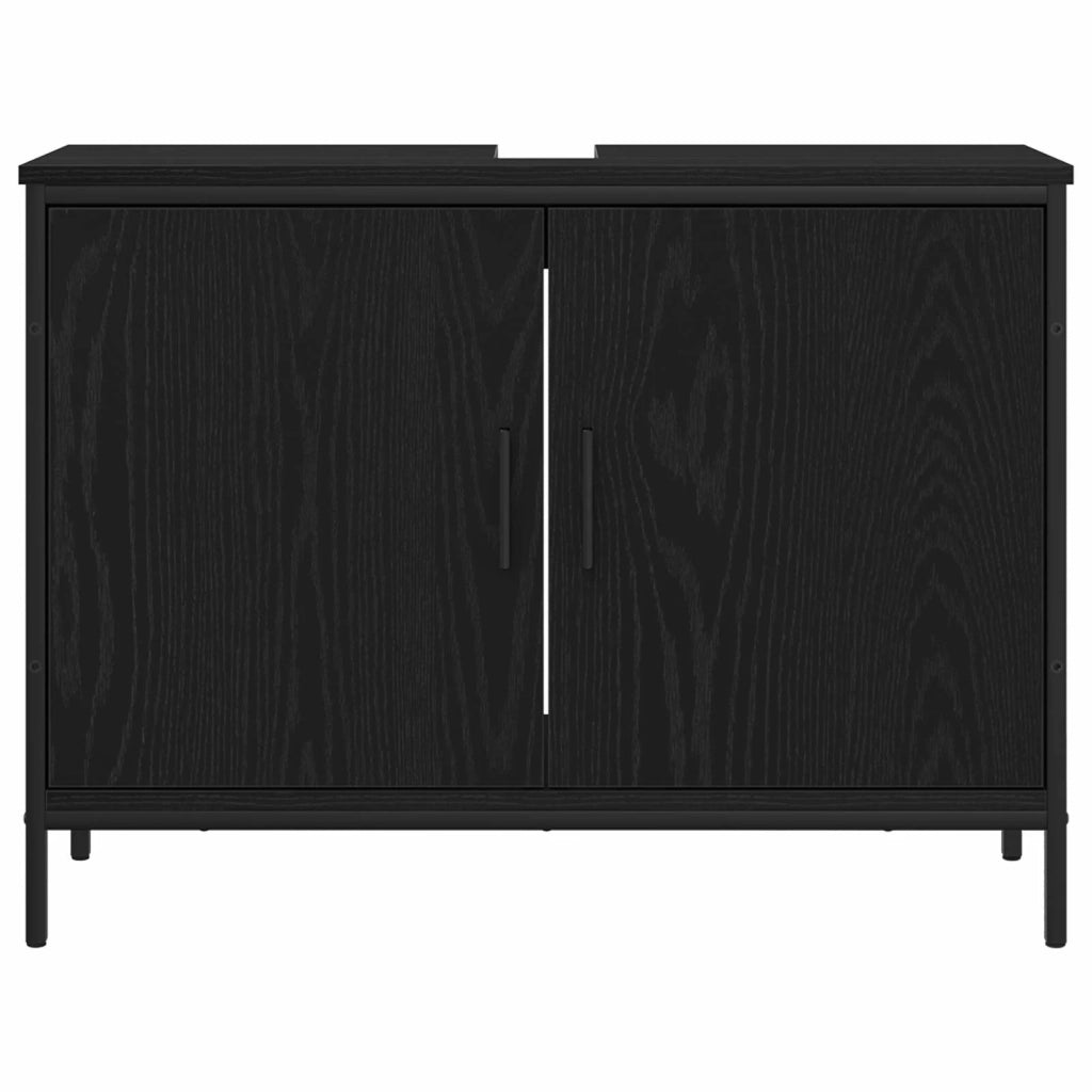 Set di mobili per il bagno 4 pcs Nero Legno multistrato 3334417