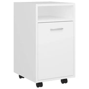 Credenza | Madia | Buffet da pranzo | Armadio da pranzo con Ruote Bianca 33x38x60 cm in Legno Multistrato