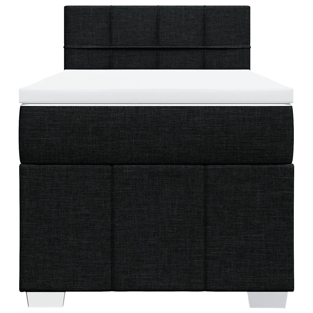 Giroletto a Molle con Materasso Nero 80x200 cm inTessuto