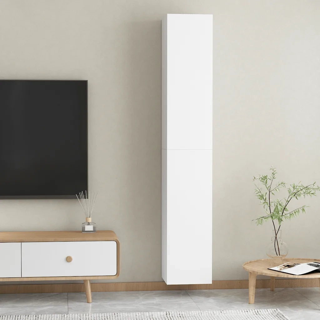 Mobili TV Bianchi 2 pz 30,5x30x90 cm in Truciolato cod mxl 33960