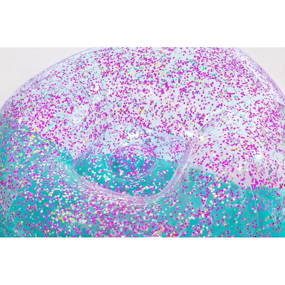 Trade Shop - Poltrona Pouf Gonfiabile Glitter Dream Per Bambini +6 Anni 114 X 112 X 66 Cm 75115 -