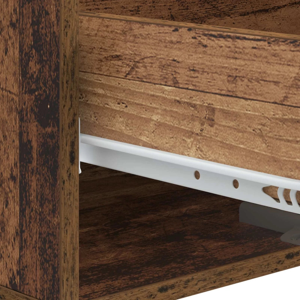 Tavolino da salotto con cassetto Legno antico 49 x 50 x 40 cm 894743