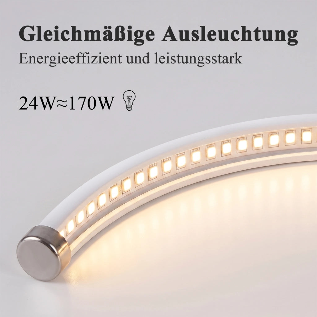 ZMH Lampada da Soffitto LED 24W 3000K Bianca Anelli Moderna in Metallo per Sala da Pranzo Camera Bambino Ufficio