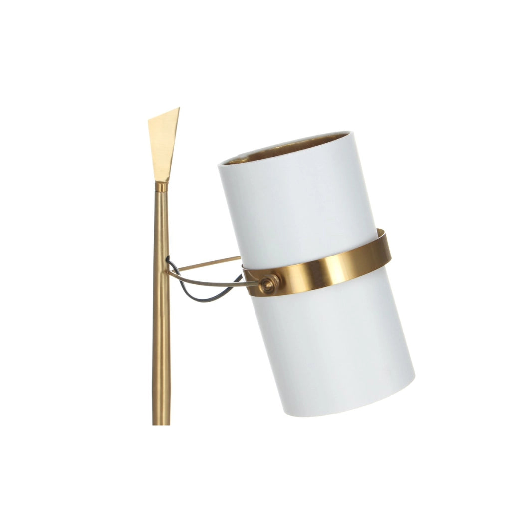 Lampada da tavolo Novum in marmo e metallo dorato