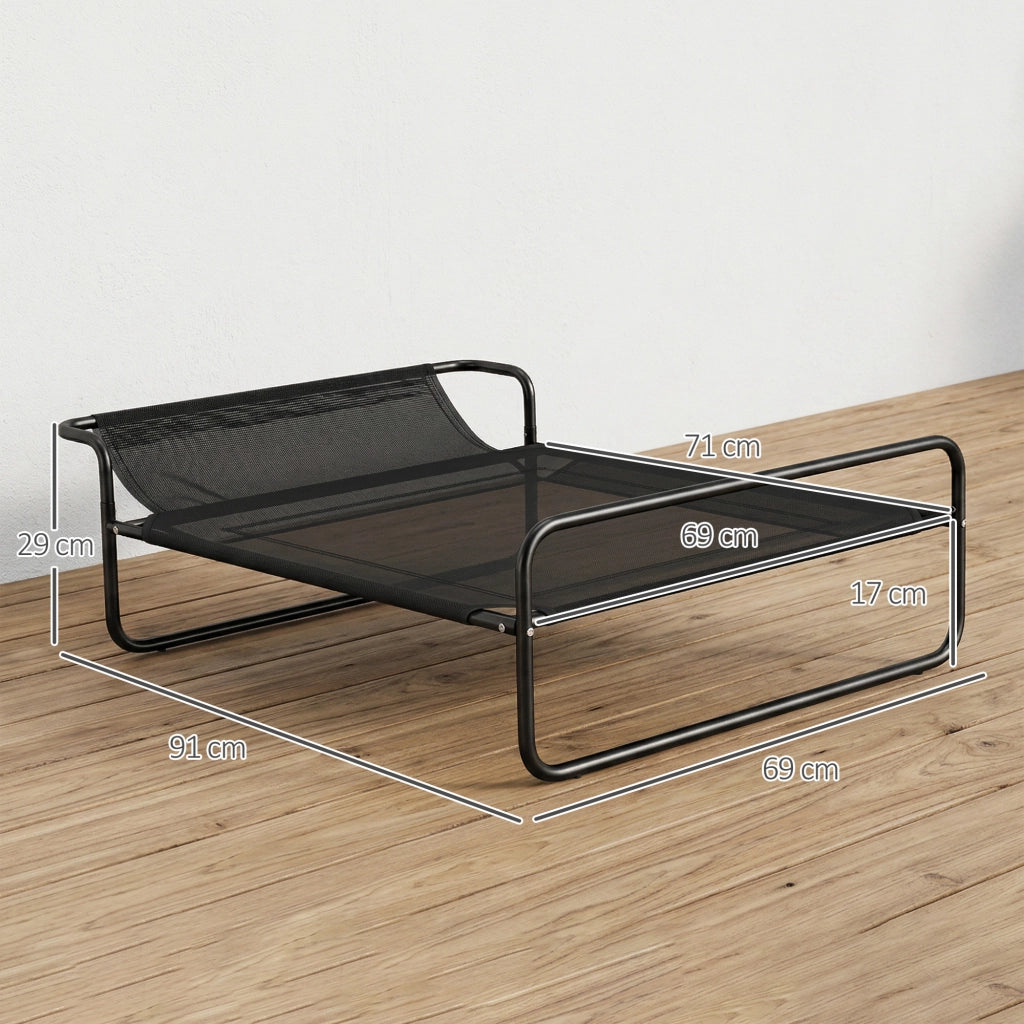 Letto per cani rialzato ¨C Zephmum ¨C Nero 91x69x29 cm