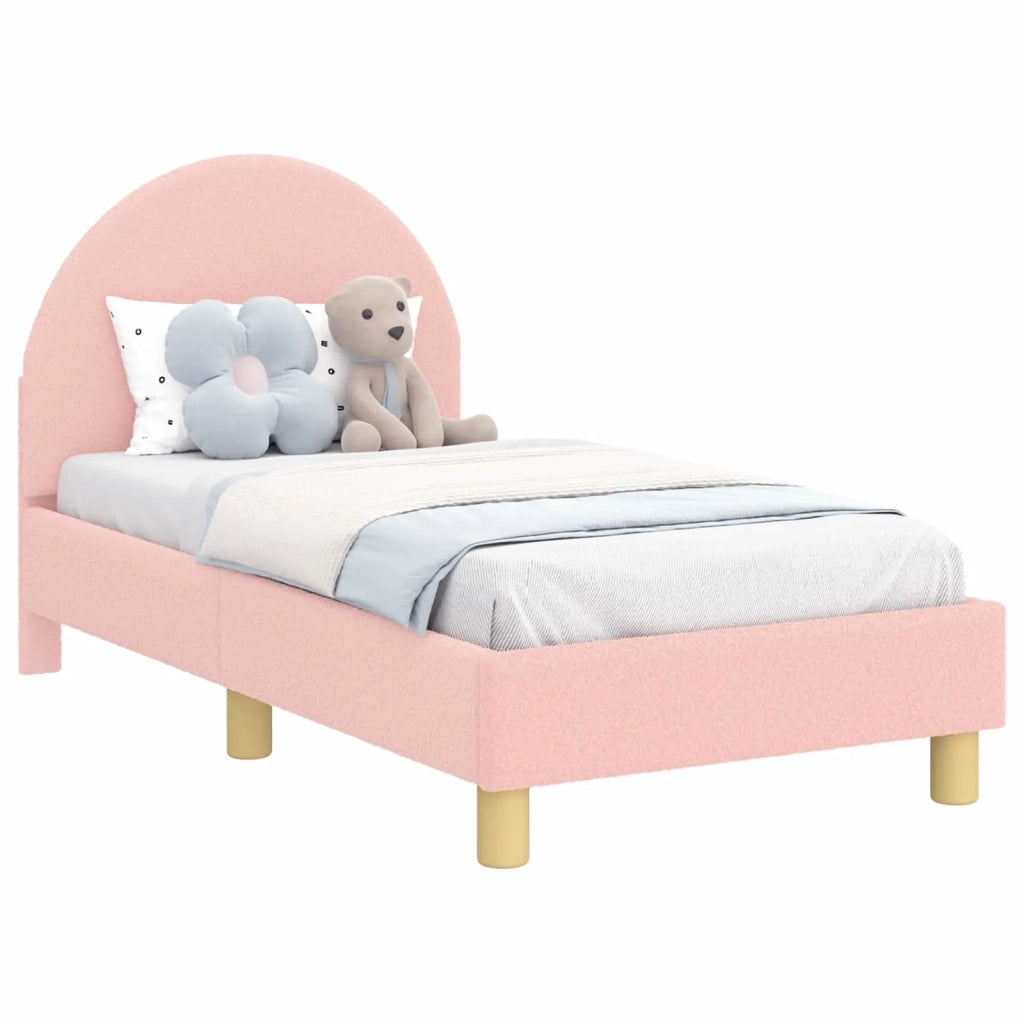 Struttura letto per bambini con testata-Giroletto per bambini Rosa 70 x 140 cm Boucl¨¦ 290073