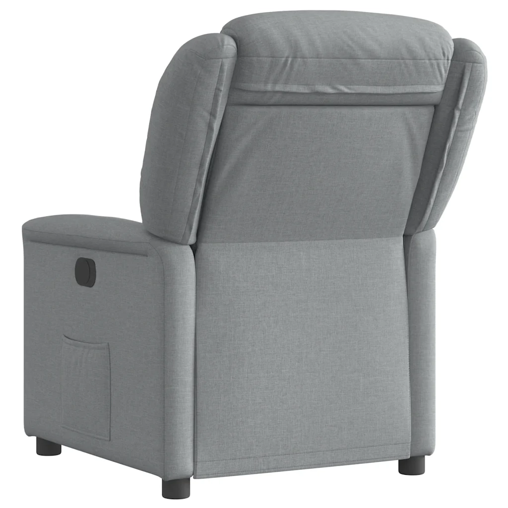 Divano Sedia-Poltrona Reclinabile in Tessuto Grigio Chiaro 276846