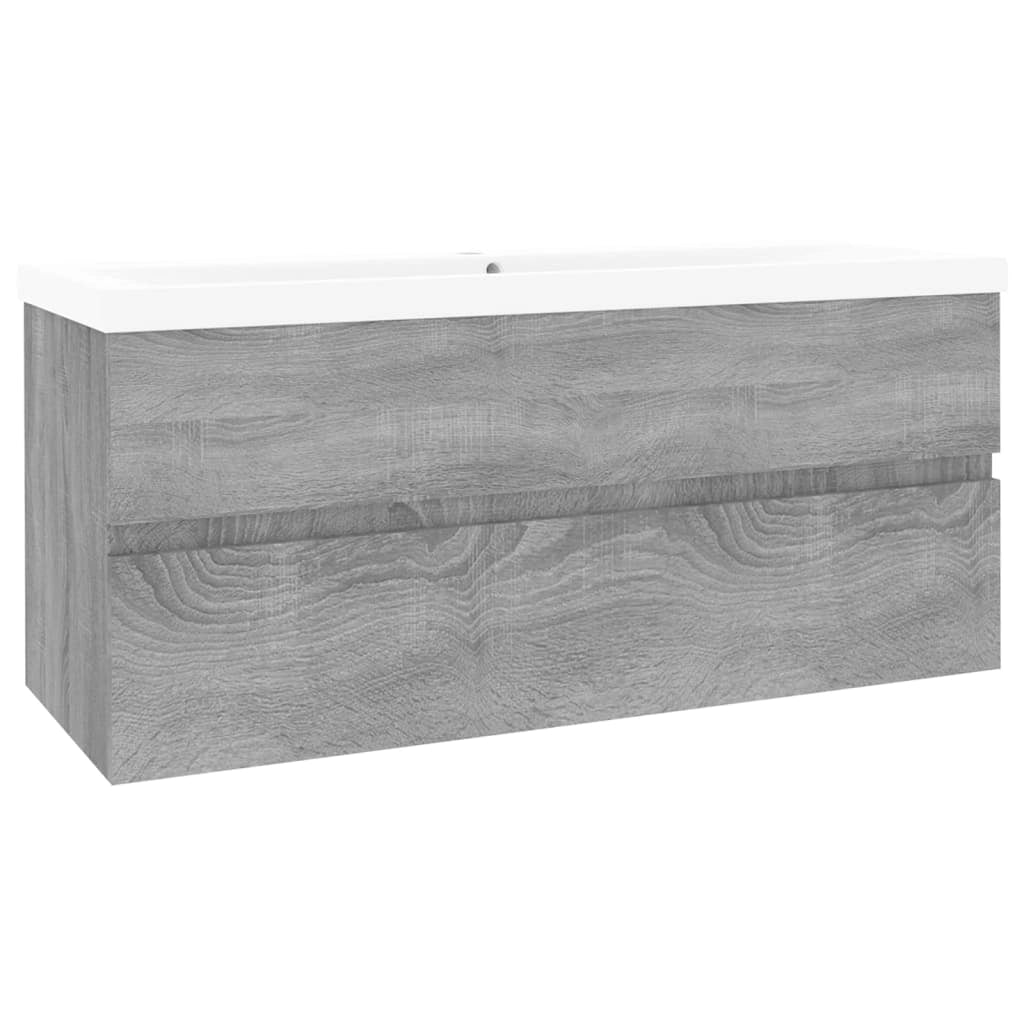 Mobile lavabo con vasca integrata 100 x 38,5 x 45 cm Legno ingegnerizzato grigio Sonoma 02_0006884