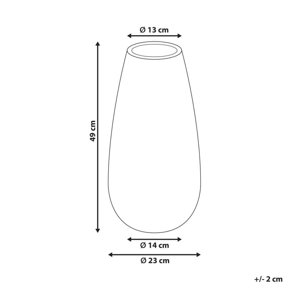 Vaso decorativo alto in ceramica marrone 48 cm Vaso da terra da tavolo effetto anticato