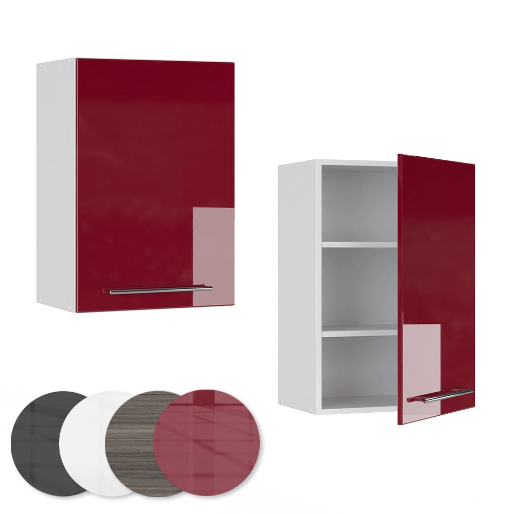Vicco Pensile da cucina Rosso bordeaux lucido 50 cm