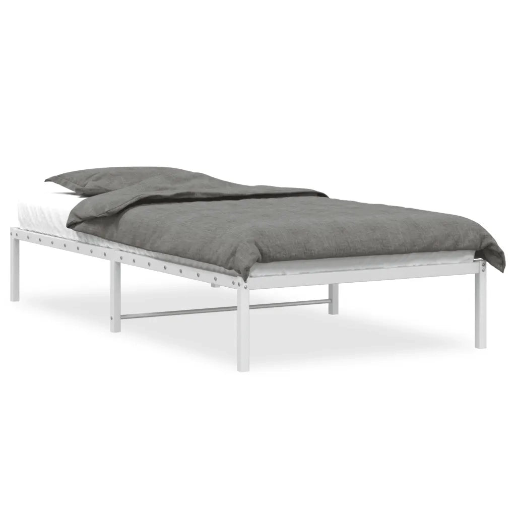 Letto singolo | Letto per adulti | Giroletto Metallo Bianco 107x203 cm