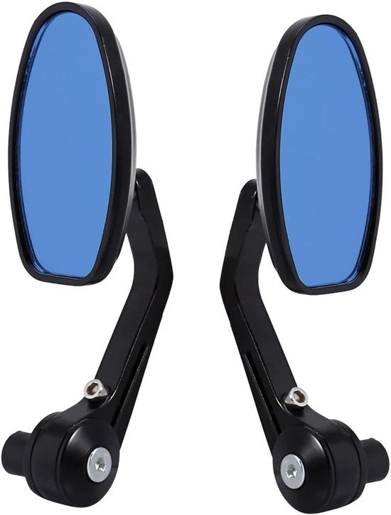 Specchio da bicicletta universale, 2 pezzi, nero, rotazione 360° con retrovisore per bicicletta, scooter, sedia a rotelle, rollator