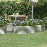 Letto Giardino Acciaio Zincato 175x100x36cm Argento 318992