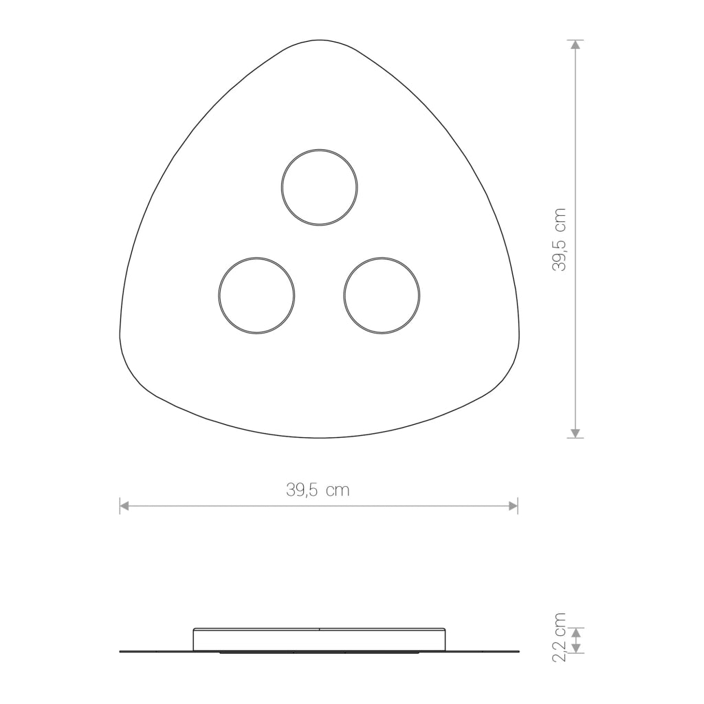 Nowodvorski Organic plafoniera 3 luci GX53 nera in metallo