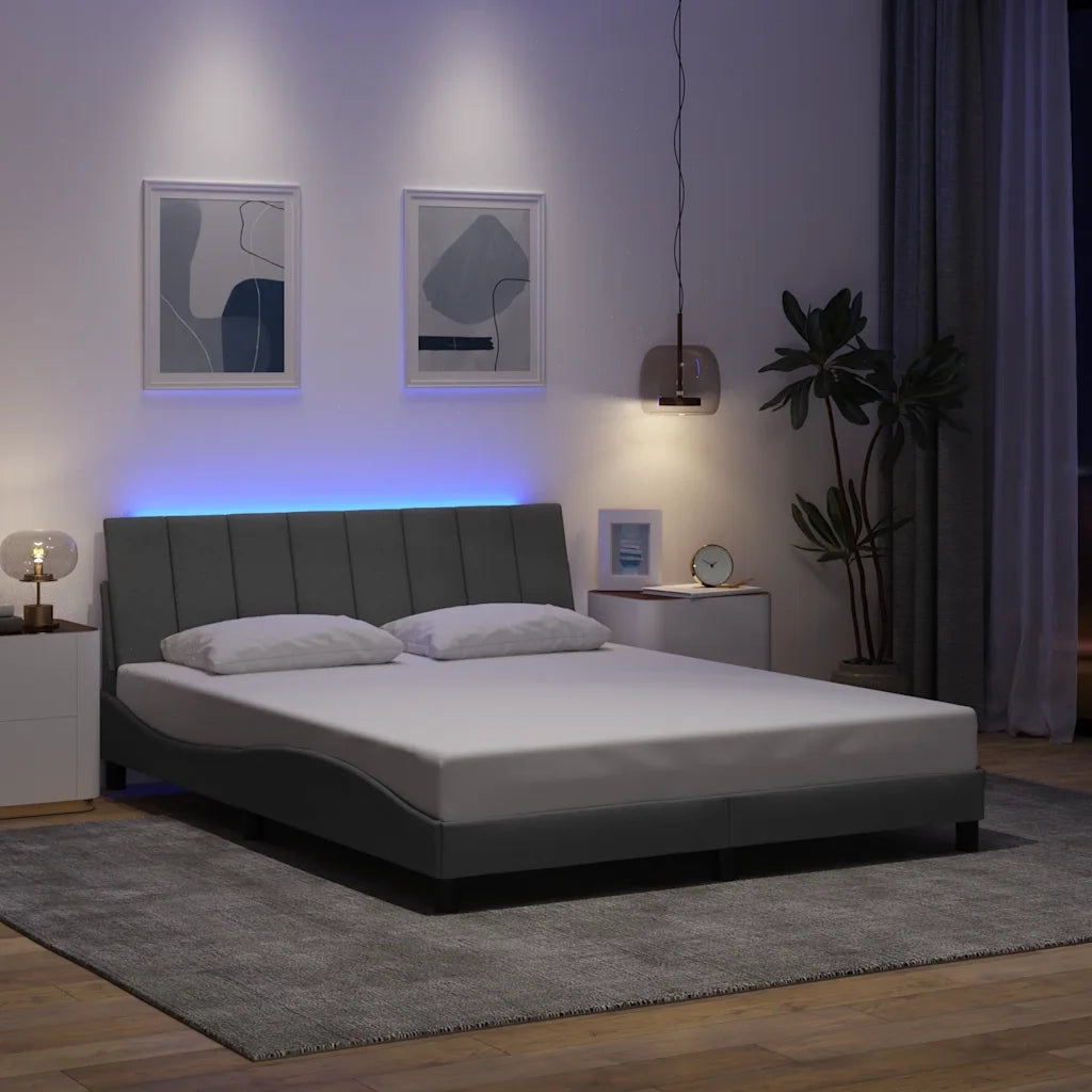 Giroletto senza Materasso Hanko Grigio Chiaro 160x200 cm Tessuto 3310468