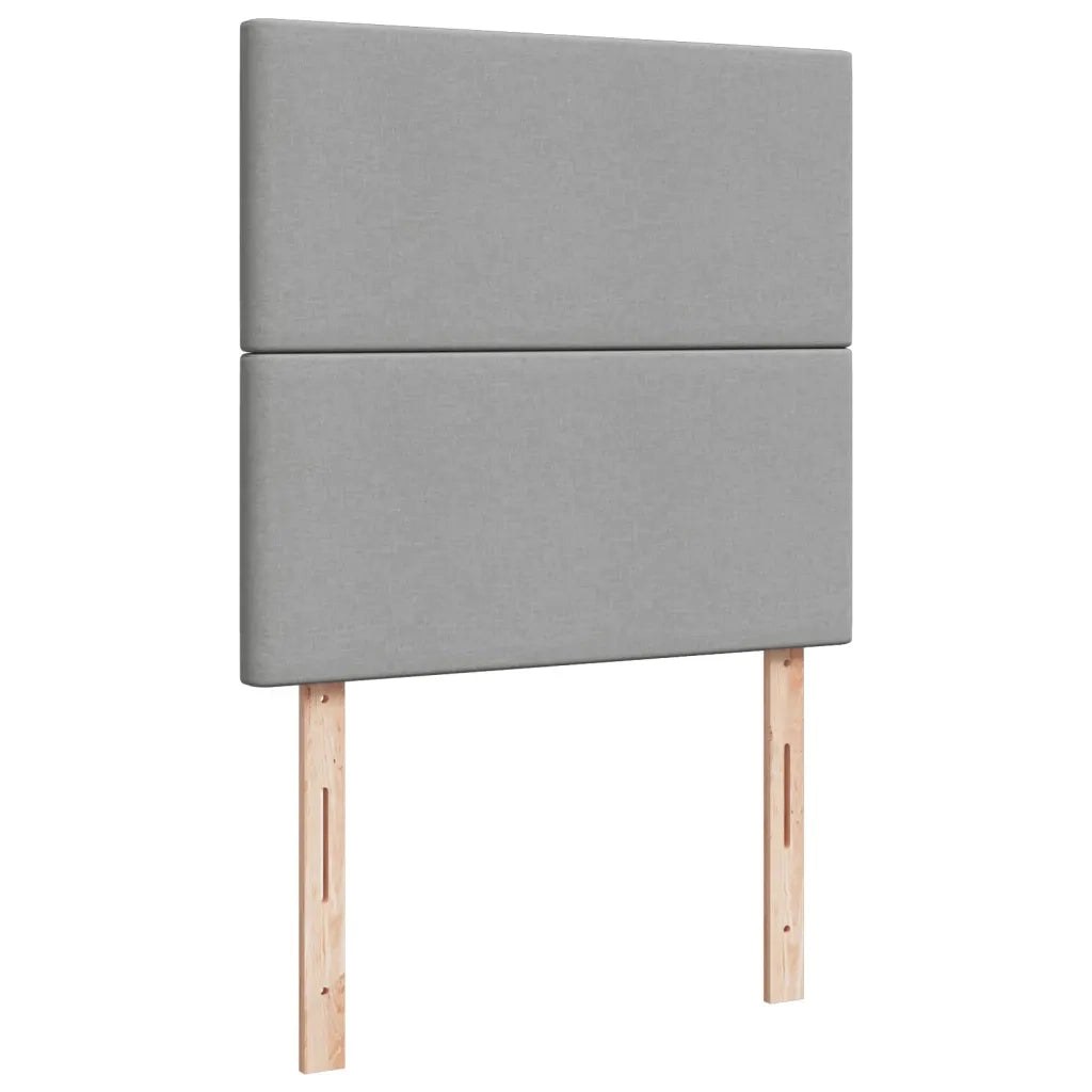 Giroletto a Molle con Materasso Grigio Chiaro 90x190 cm Tessuto