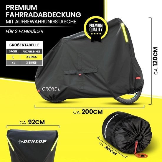 Scarpe da bicicletta impermeabili per 2 biciclette fuori casa - Garage per biciclette robusto 200x92x120 cm con ventilazione
