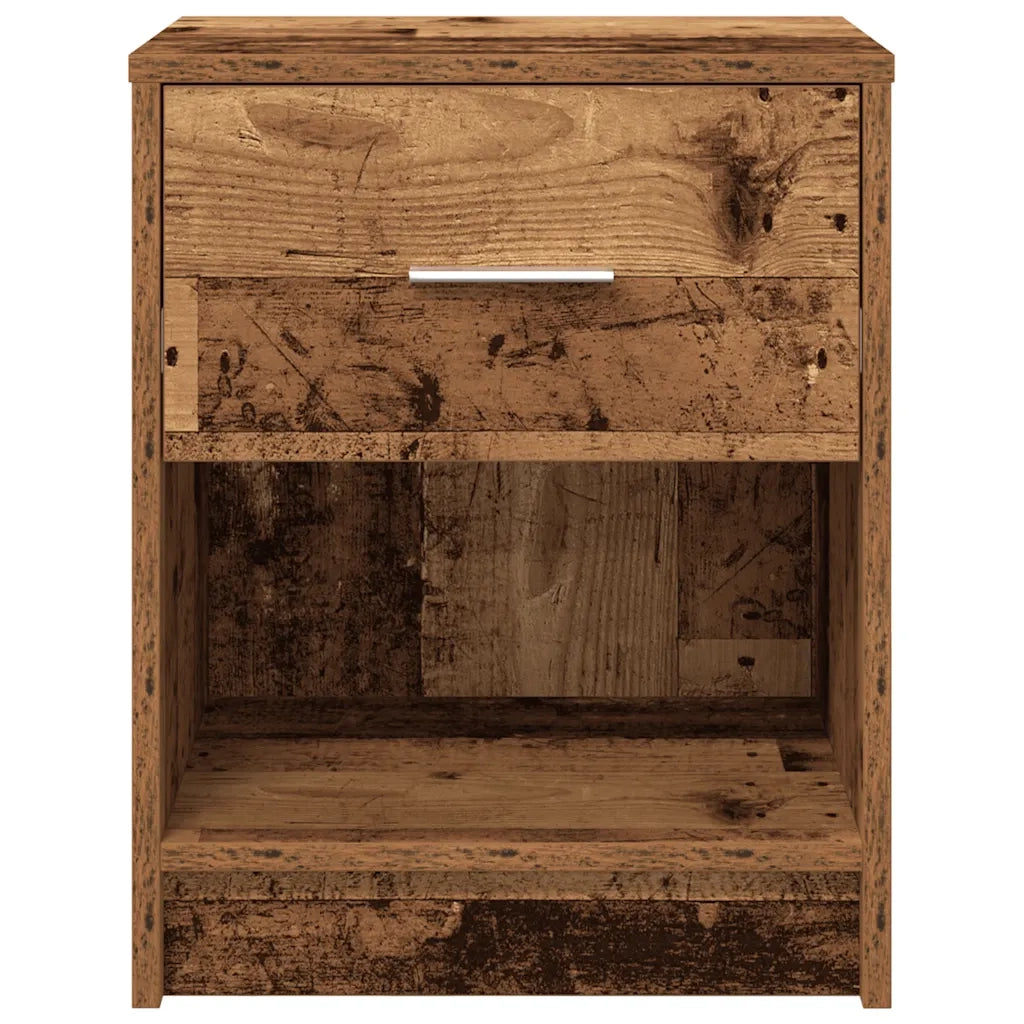Comodini 2 pz con Cassetto Legno Antico 40x34x50 cm 858782