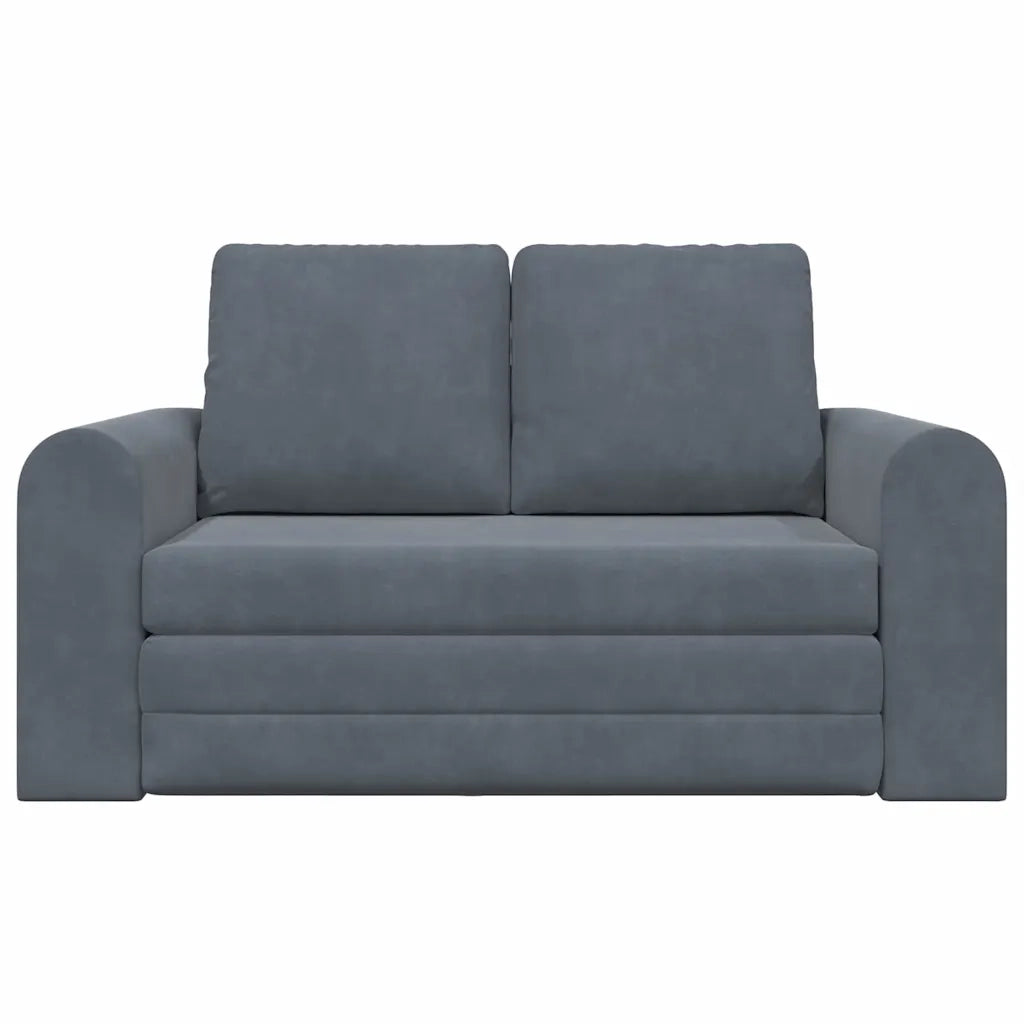 Divano letto-Sofa Letto-Daybed Grigio scuro 148 x 71 x 83 cm Velluto