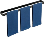 Handdoekhouder senza perforazione nera Handdoekhouder senza perforazione autoadesiva nera Handdoekhouder autoadesiva nera per bagno e cucina 70CM