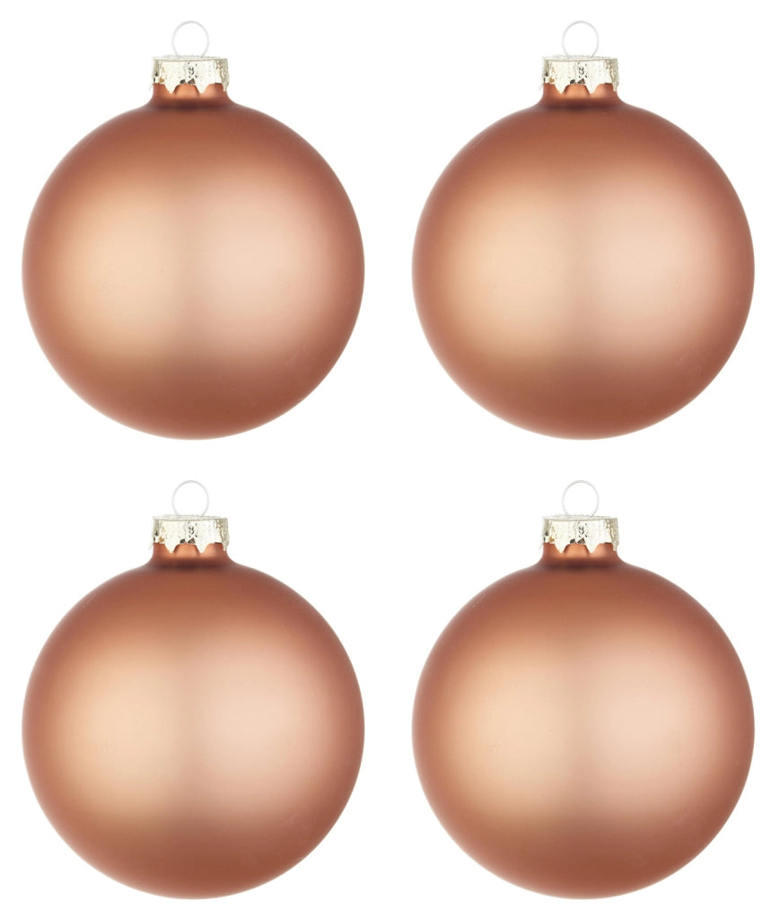 Palline di Natale in Vetro Argilla Opaco Marrone Addobbi Decorazioni Albero Diametro: 100 mm