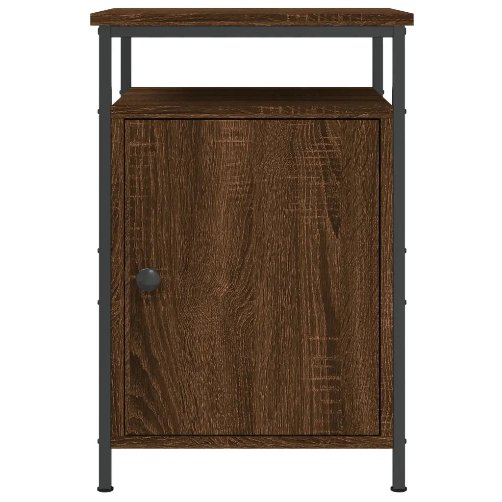 Set di 2 Comodini | Armadio da Notte | Mobiletto da notte Rovere Marrone 40x42x60 cm Legno Multistrato