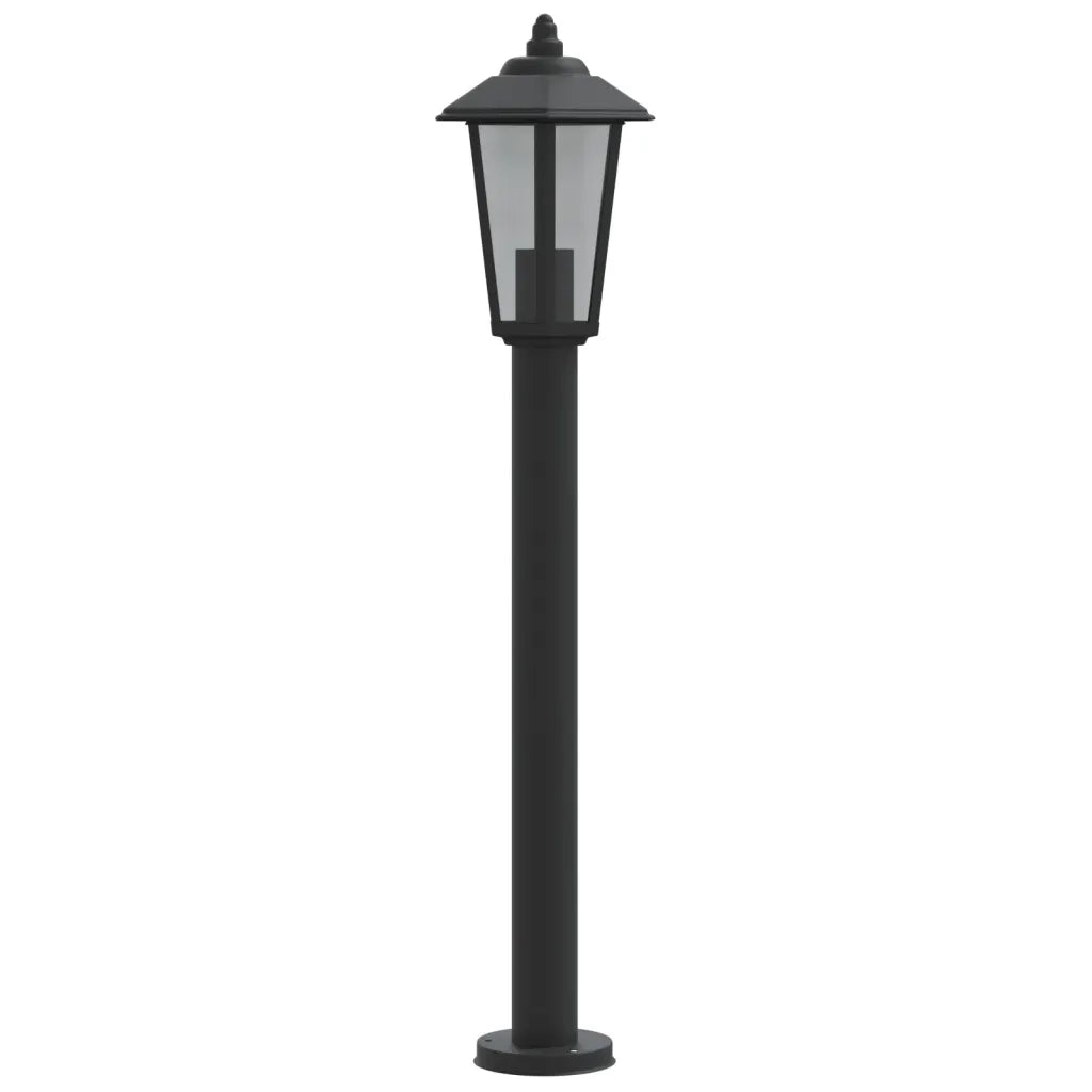 Lampade da Terra per Esterni 3 pz Nere 80 cm in Acciaio Inox 4006386