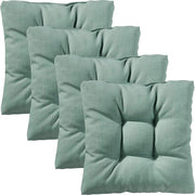 Set di cuscini Comfortevole da 4 per sedile da giardino, cucina o sala da pranzo, interno ed esterno, 40 x 40 x 6 cm, luce turquesa