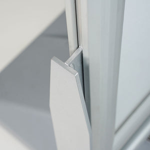 Espositore Pubblicitario Bifacciale con Ruote 70x100 cm in Alluminio da Esterno Antivento Silver